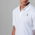 Men’s White Polo Shirt - Hidden Placket