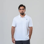 Men’s White Cotton Polo Shirt