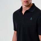 Men’s Black Polo Shirt - Hidden Placket