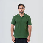 Men’s Green Polo Shirt – Hidden Placket