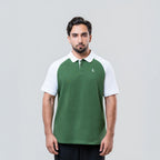 Men’s Polo Shirt – Green & White