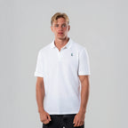 Men’s White Polo Shirt - Hidden Placket
