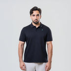 Men’s Black Cotton Polo Shirt