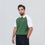 Men’s Polo Shirt – Green & White