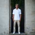 Men’s White Polo Shirt - Hidden Placket