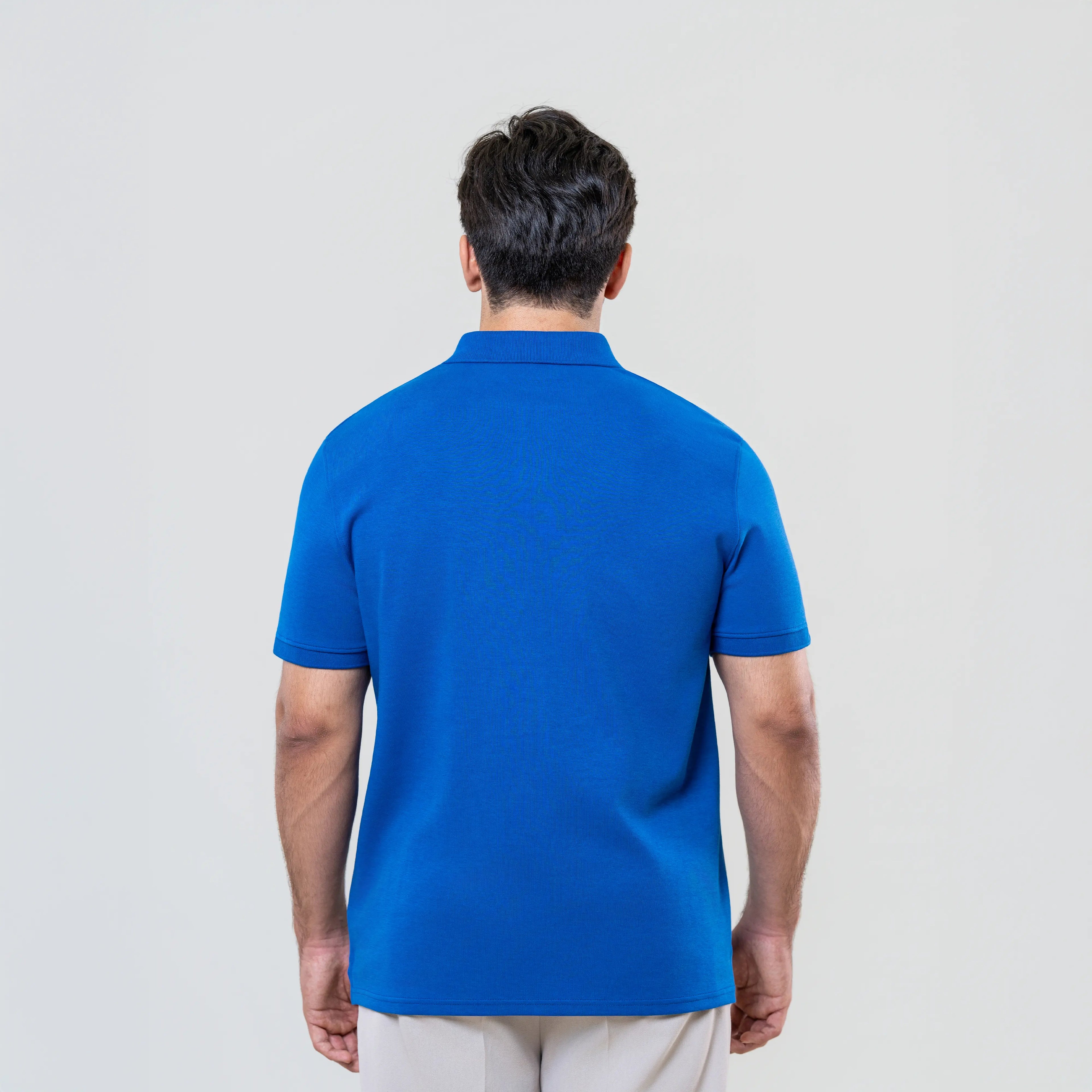 Men’s Blue Interlock Polo