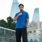 Men’s Blue Shirt with White Tipping