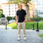 Men’s Black Polo Shirt - Hidden Placket