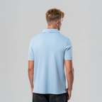 Men’s Sky Blue Polo Shirt – Hidden Placket
