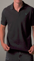Men’s Black Polo Shirt - Hidden Placket